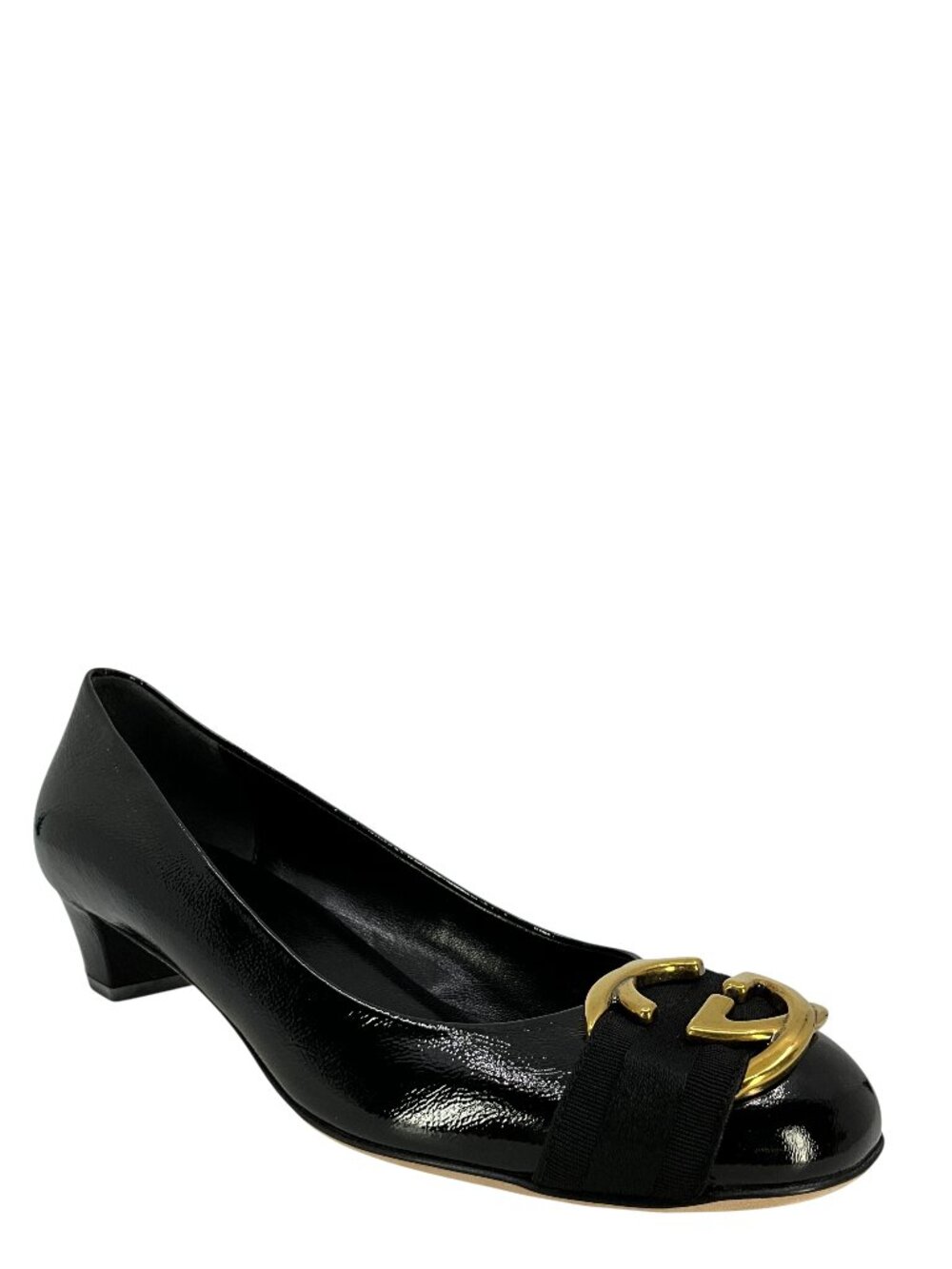 Gucci GG Logo Patent Leather Pumps Size 6.5